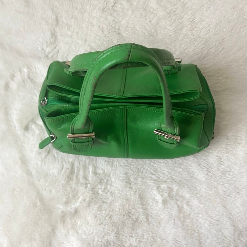 Vintage Tommy & Kate Y2K Apple Green Genuine Leather Buckle Shoulder Bag - Picture 4 of 13